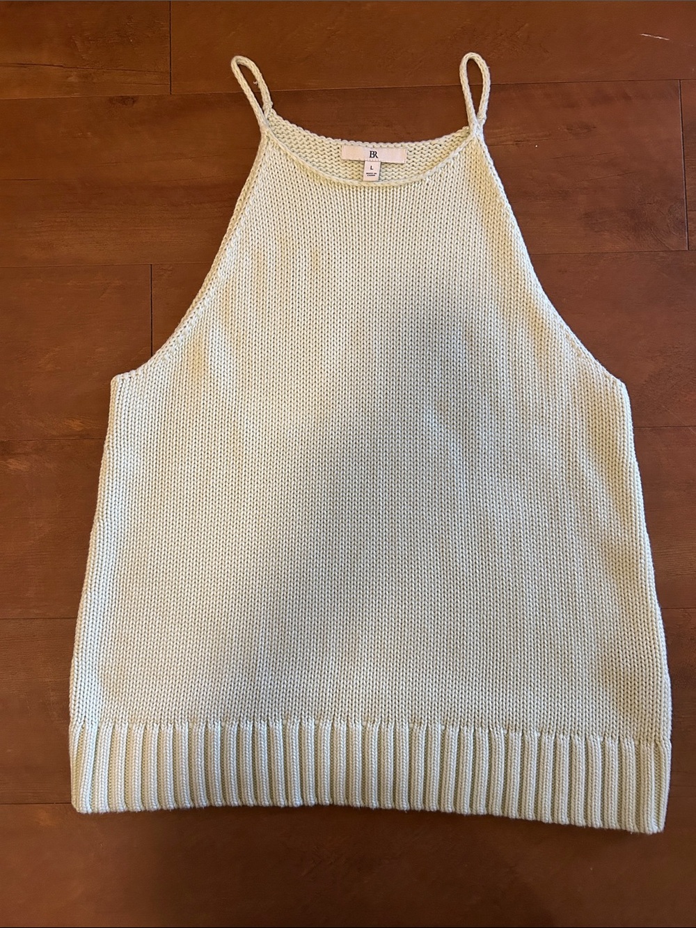 Banana Republic Cream Knit Halter Tank Sweater